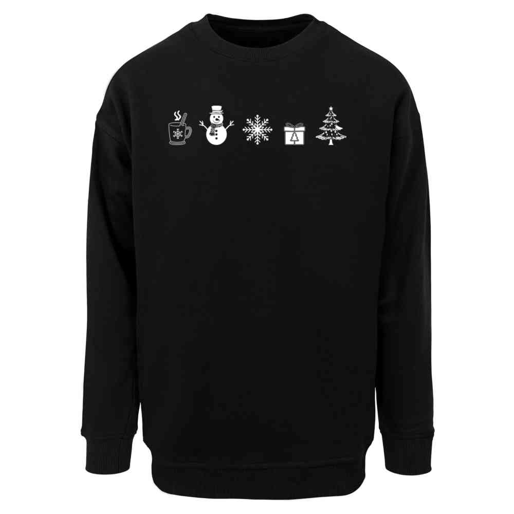 Merchcode - Christmas Elements Rundhalspullover - Schwarz